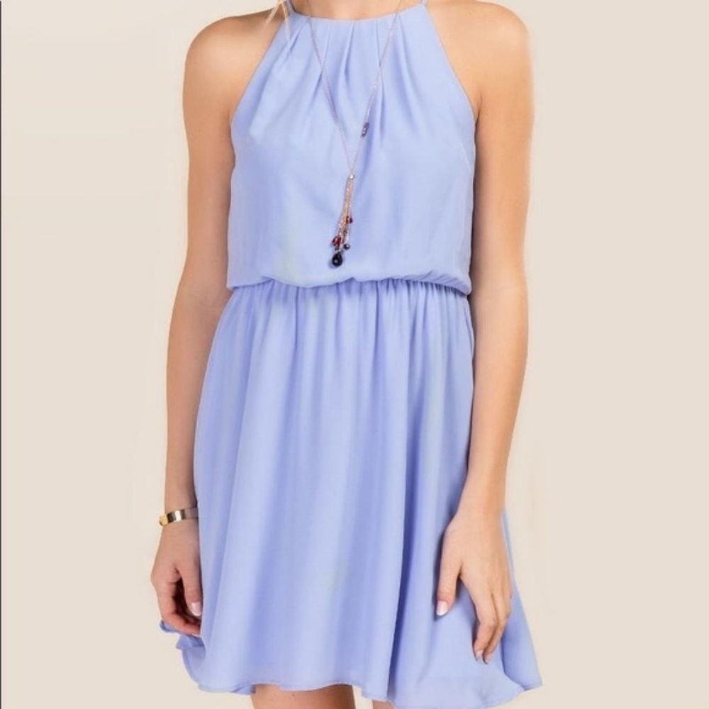 Francesca's Blue Oxford Dress